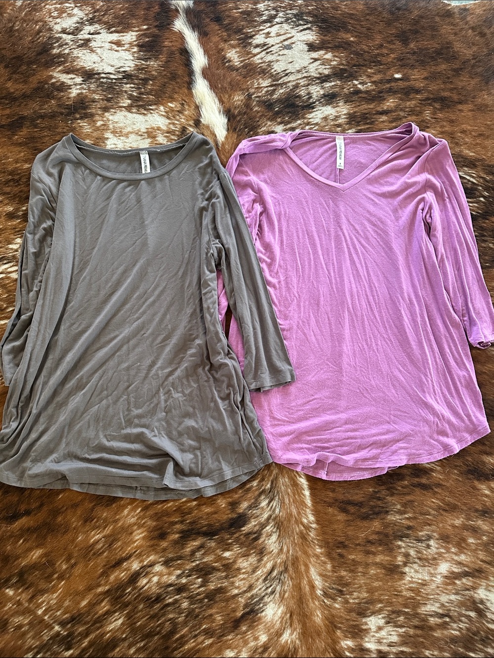 Lot of 2 3/4 length tunic shirts